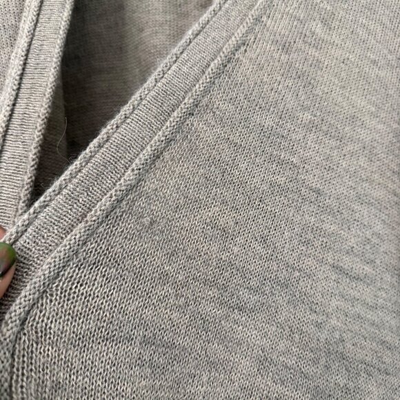 Wrap London Marled Brown 100% Alpaca Rib Trim Cardigan Sweater Womens Medium - Picture 8 of 8